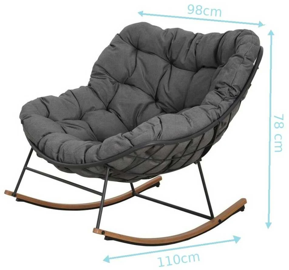 Supamasis lauko krėslas RONDA, Dark Pilkas