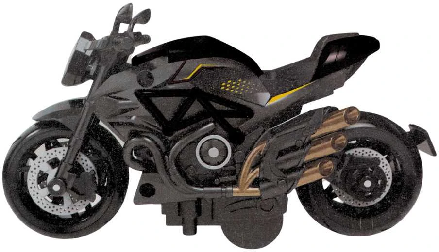 Surenkamas motociklo modelis DIY 1:14, juodas/auksinis