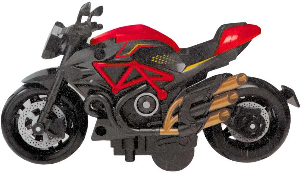 Surenkamas motociklo modelis DIY 1:14, oranžinis