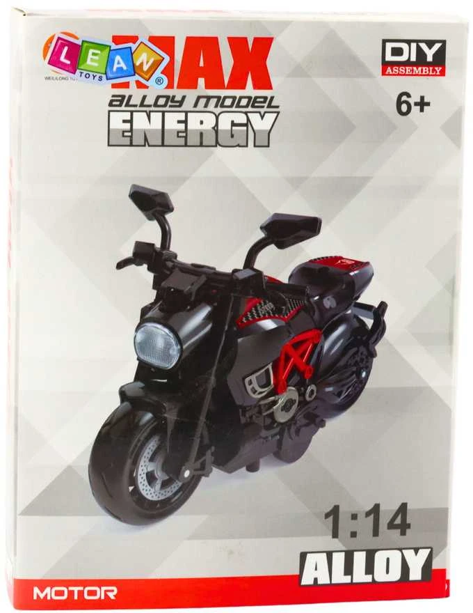 Surenkamas motociklo modelis DIY 1:14, raudonas
