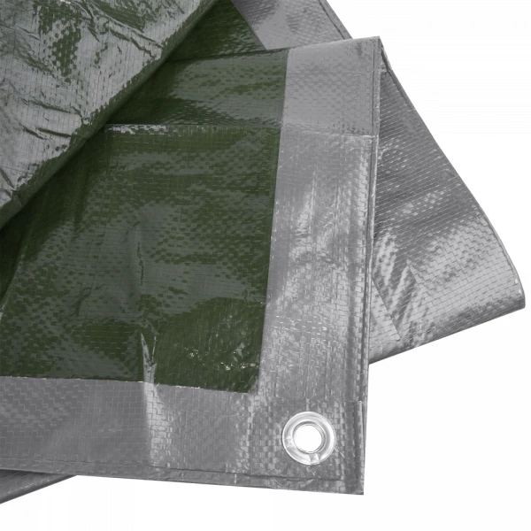 Sustiprintas tentas Bradas Sidabrinis, 8 x 12 m, 120 g/m²