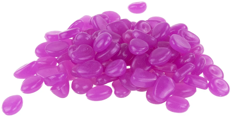 Šviečiantys fluorescenciniai akmenukai, rožiniai, 100 vnt.