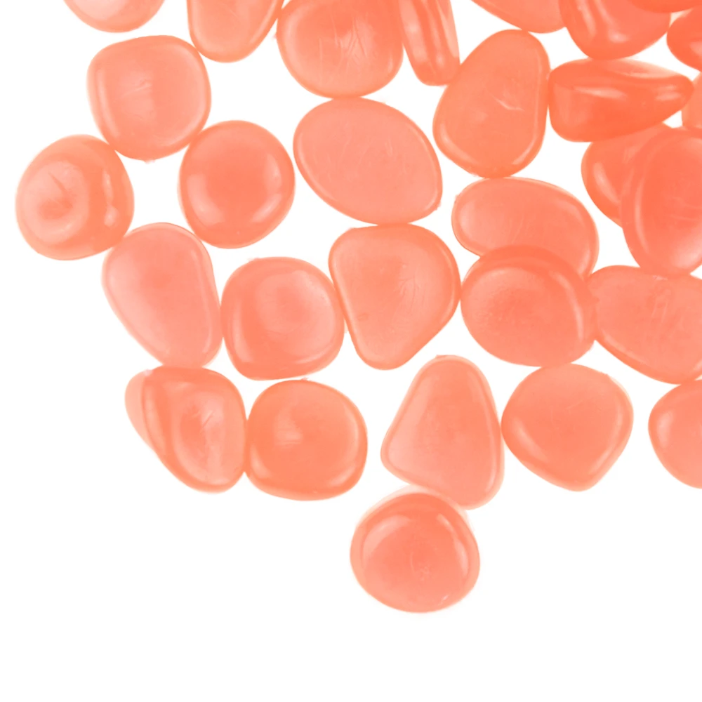 Šviečiantys fluorescenciniai akmenukai, oranžiniai, 100 vnt.
