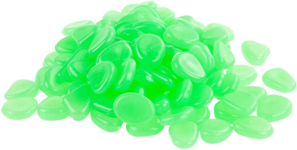 Šviečiantys fluorescenciniai akmenukai, 100 vnt