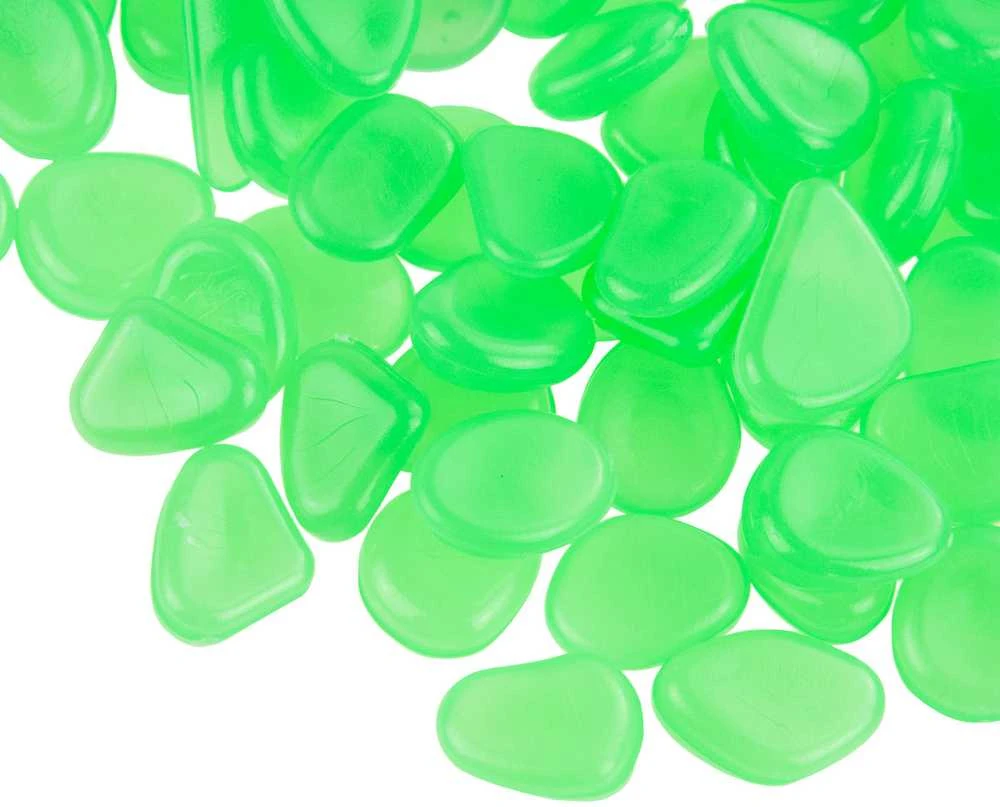 Šviečiantys fluorescenciniai akmenukai, 100 vnt