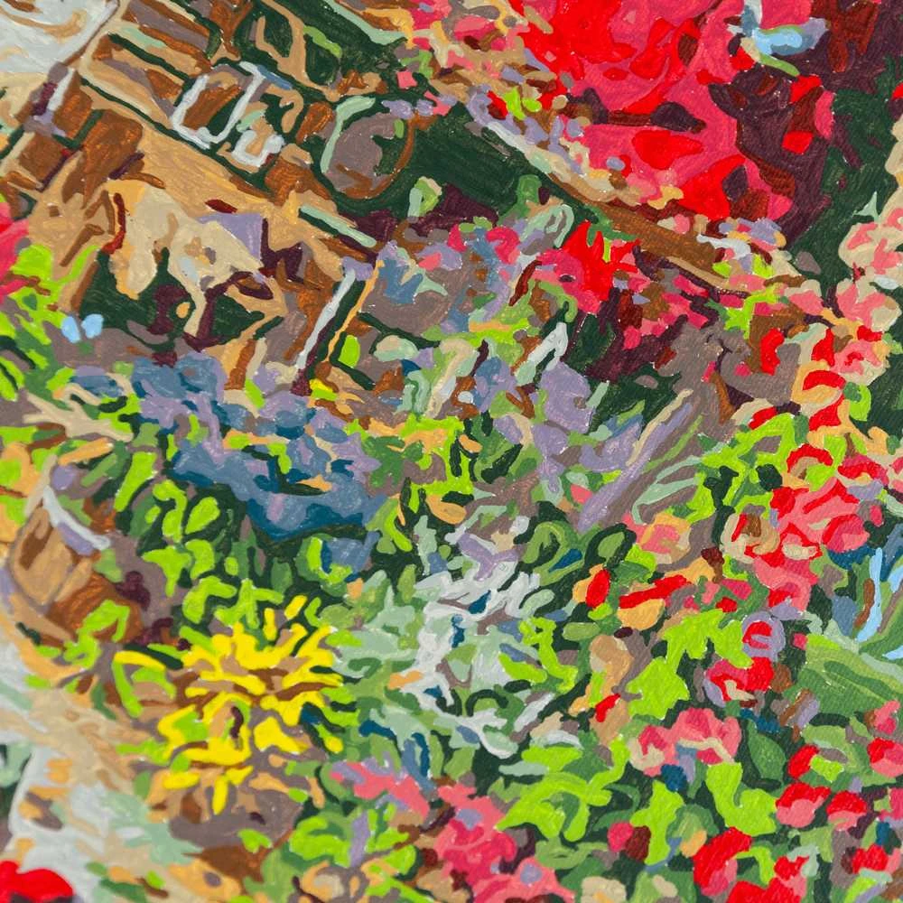 Tapybos pagal skaičius rinkinys "Kaimo namelis", 30x40 cm
