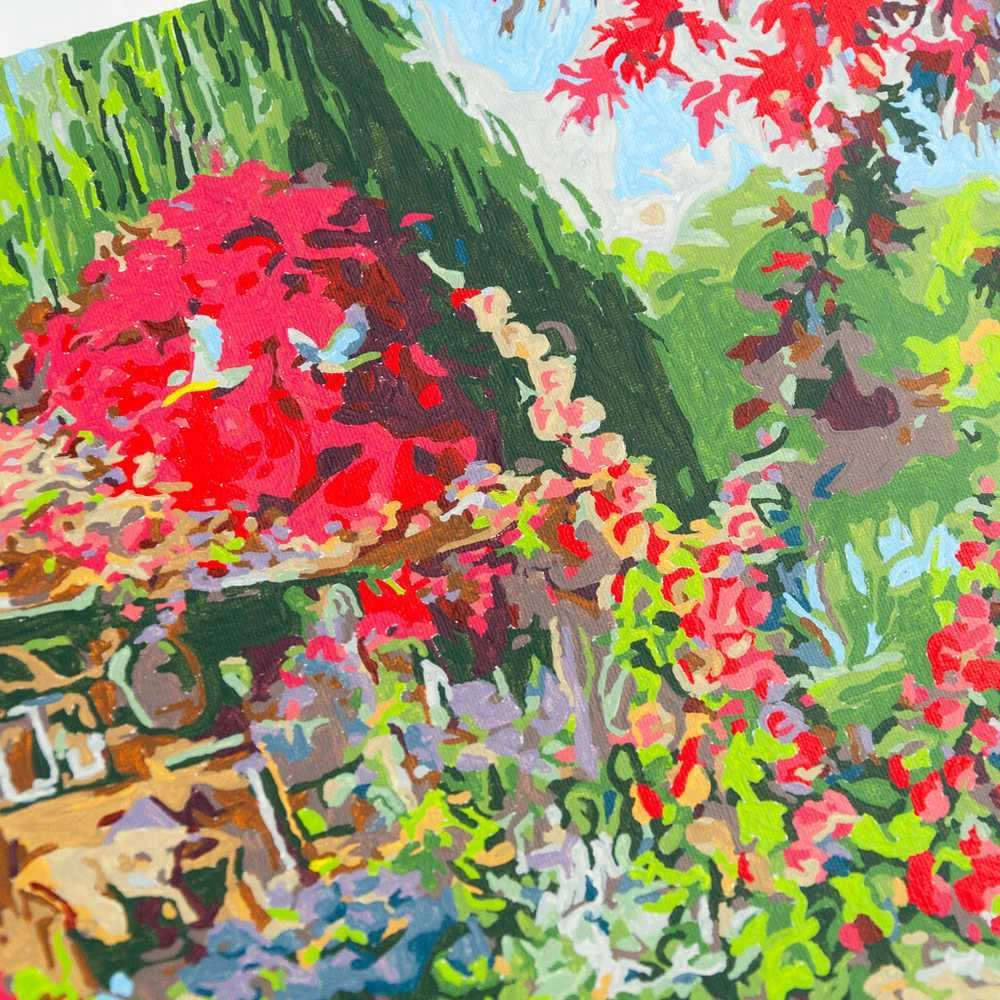 Tapybos pagal skaičius rinkinys "Kaimo namelis", 30x40 cm