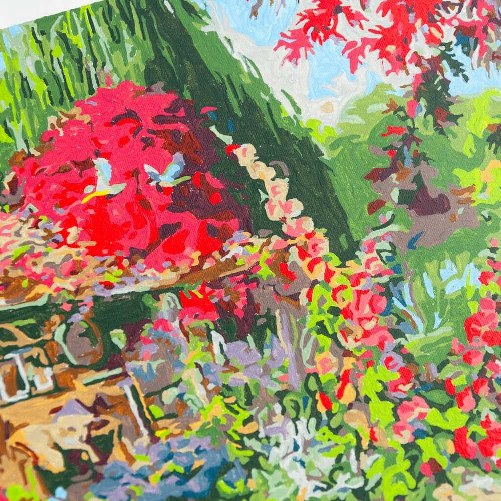 Tapybos pagal skaičius rinkinys "Kaimo namelis", 30x40 cm