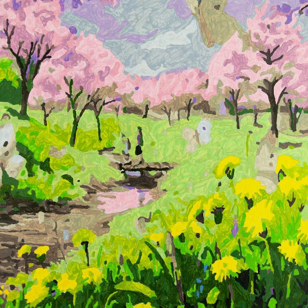 Tapybos pagal skaičius rinkinys "Peizažas", 30x40 cm