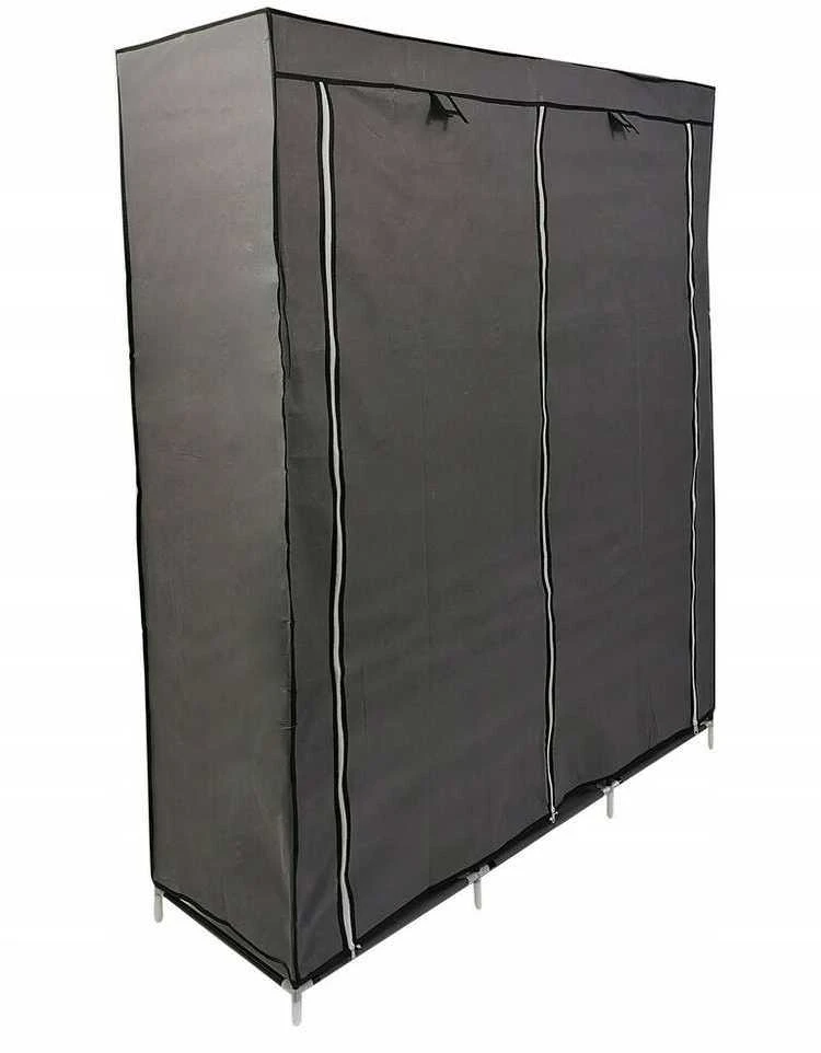 Tekstilinė spinta XXL, 166 cm, pilka