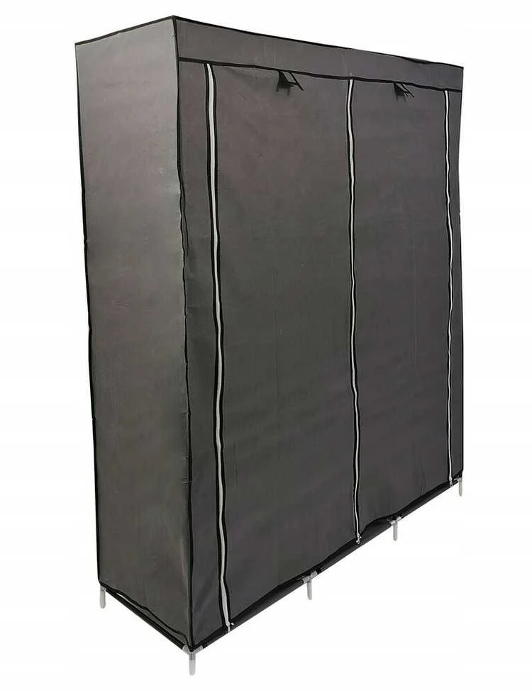 Tekstilinė spinta XXL, 166 cm, pilka
