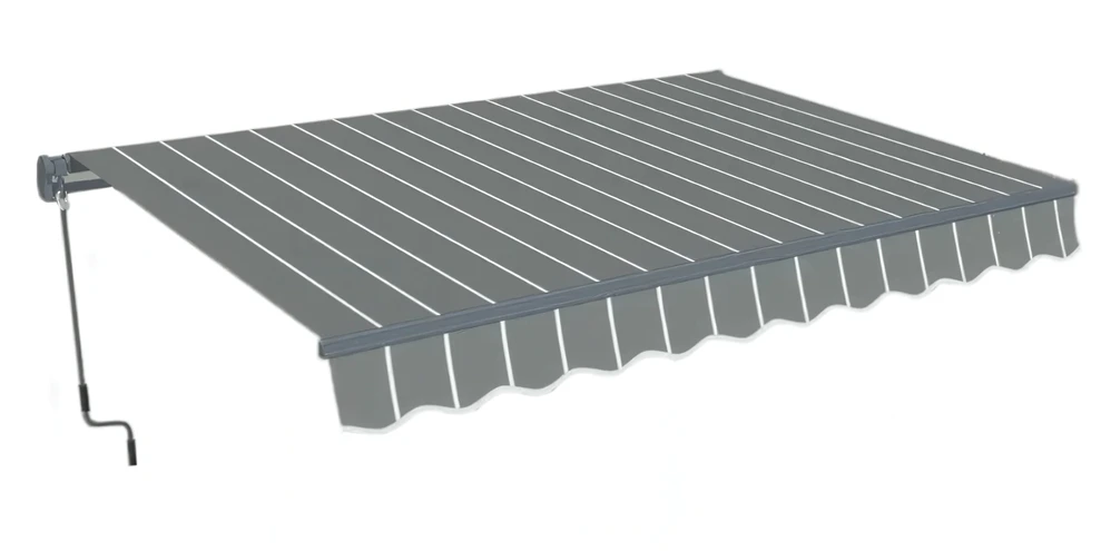 Terasos markizė CLASSIC, 500x300 cm, Pilkas/Baltas