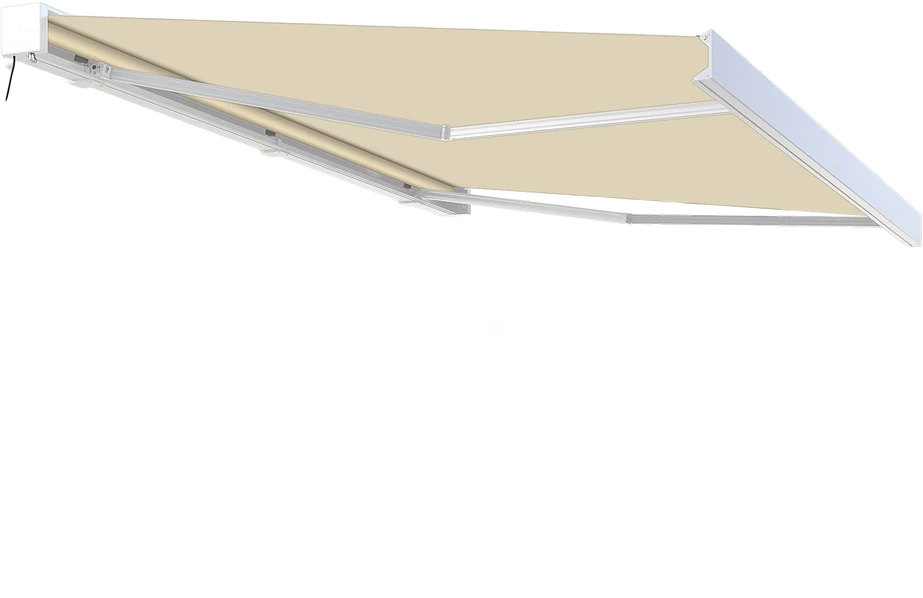 Terasos markizė PRIME AUTOMATIC su LED ir jutikliu, 400x300 cm, rusvai gelsvas