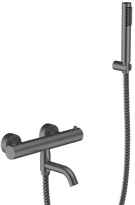Termostatinis vonios maišytuvas su dušo komplektu Besco Veo, Graphite