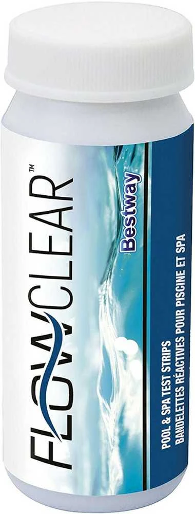 Testerio juostelės pH, vandens šarmingumui ir chloro lygiui nustatyti Bestway