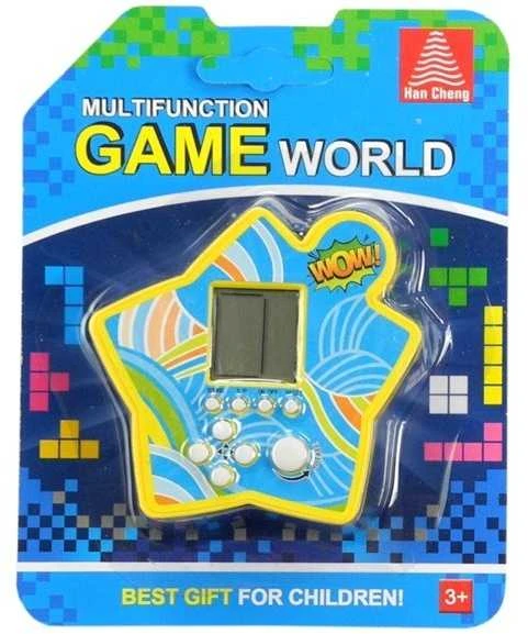Tetris - elektroninis kišeninis žaidimas, geltonas