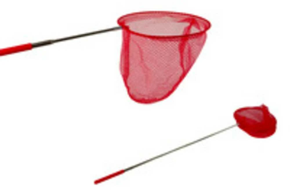 Tinklelis drugeliams gaudyti su teleskopine rankena, 85 cm, raudonas