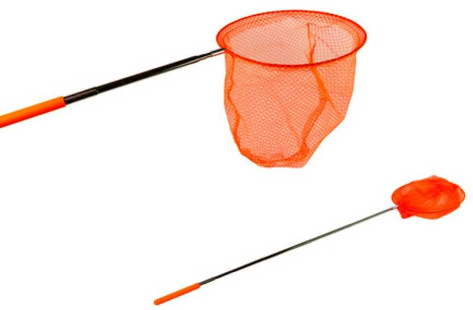 Tinklelis drugeliams gaudyti su teleskopine rankena, 85 cm, oranžinis