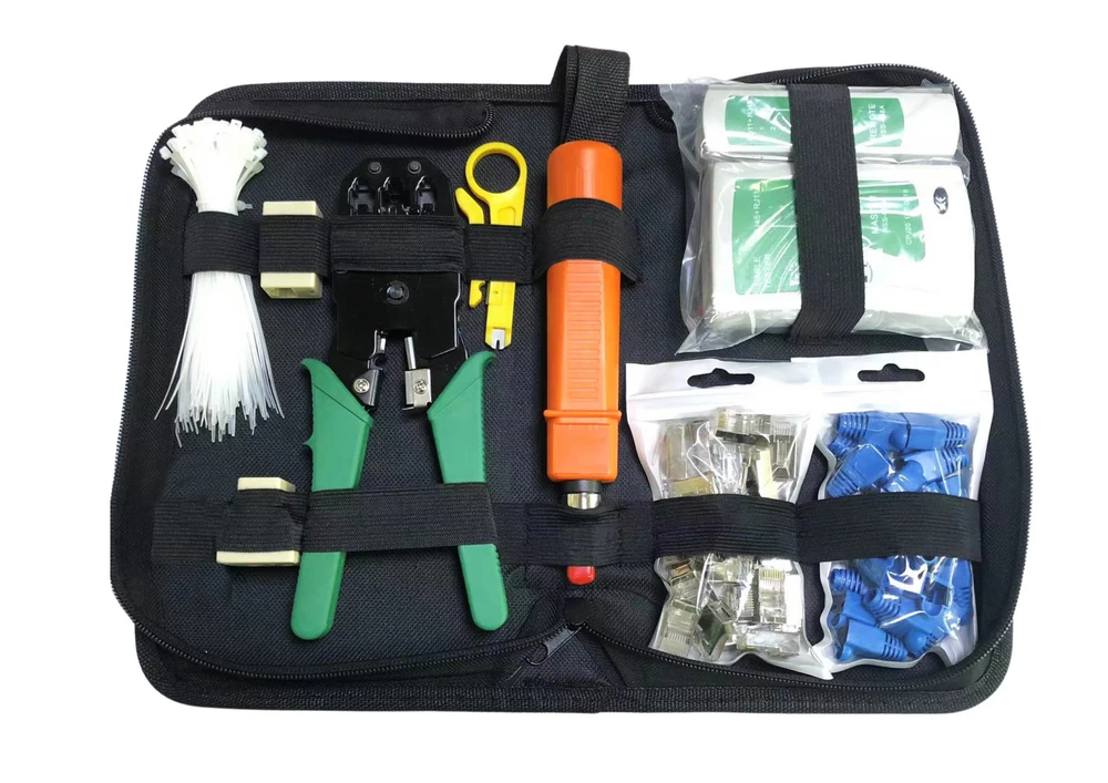 Tinklo kabelio testerio rinkinys 19in1