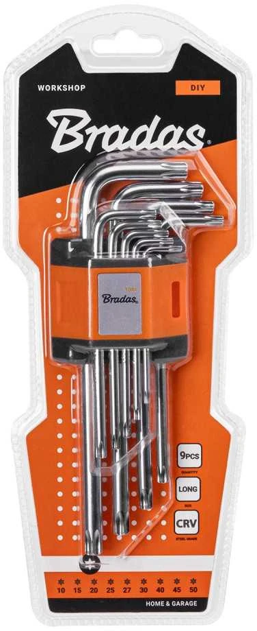 TORX raktų rinkinys 10–50 Bradas, 9 vnt., long