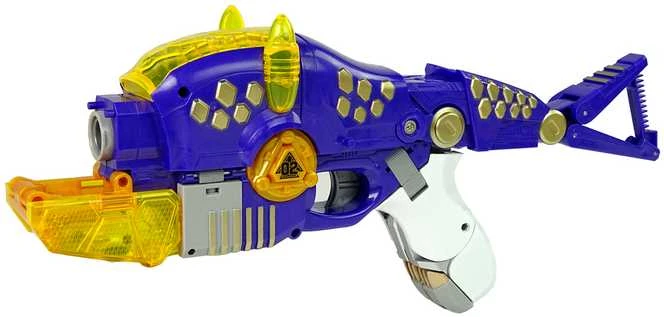 Transformeris dinozauras Dinobots 2in1 su šaudymo funkcija, violetinis