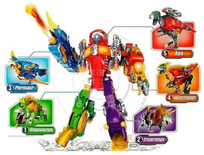 Transformeris dinozauras Dinobots 2in1 su šaudymo funkcija, violetinis