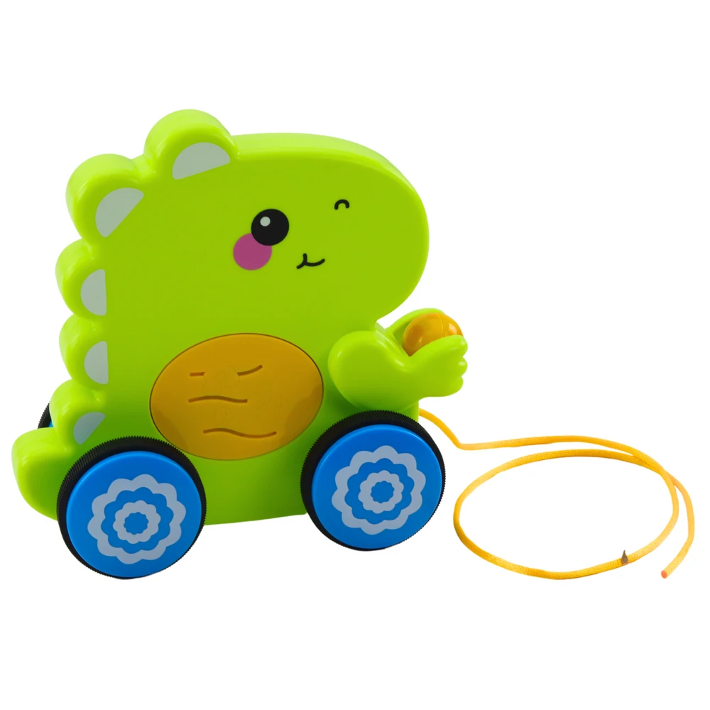 Traukiamas dinozauras vaikams, žalias