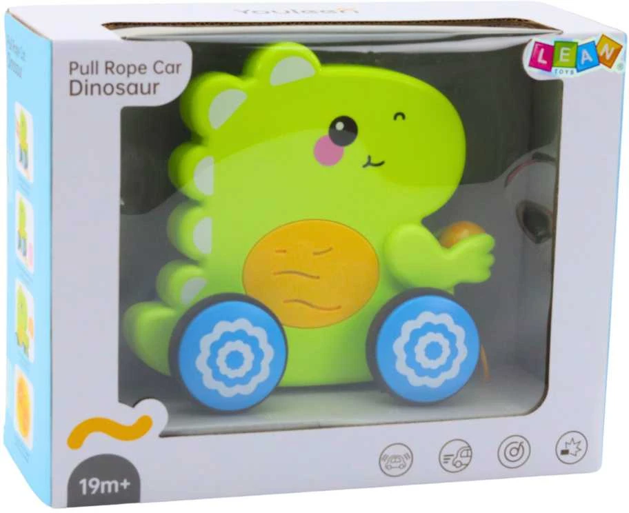 Traukiamas dinozauras vaikams, žalias
