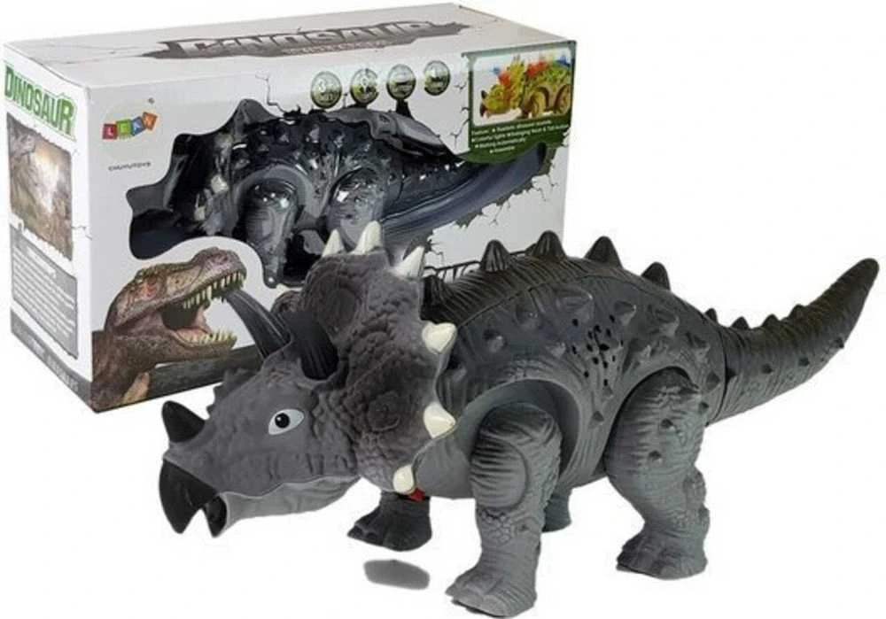 Triceratops dinozauras, pilkas