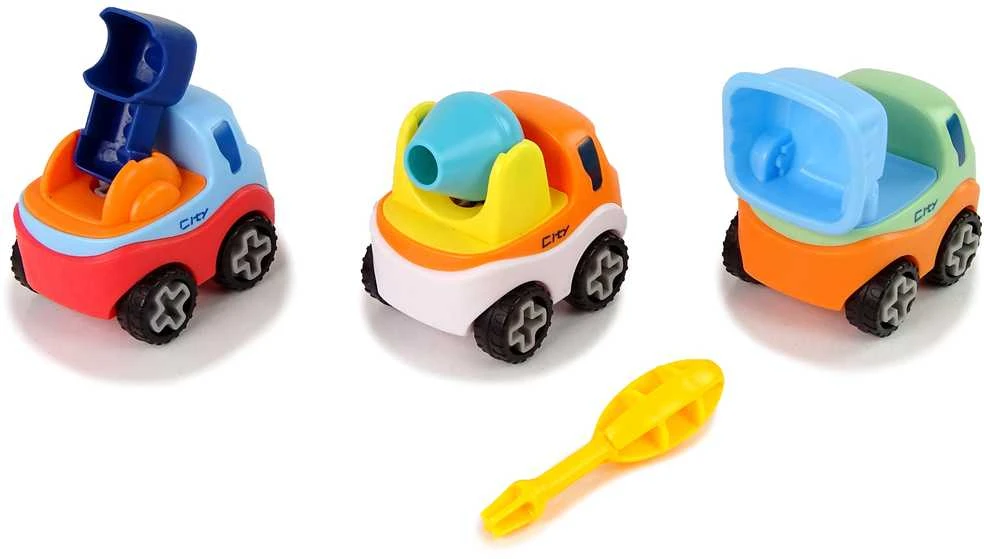Trijų automobilių rinkinys su atsuktuvu