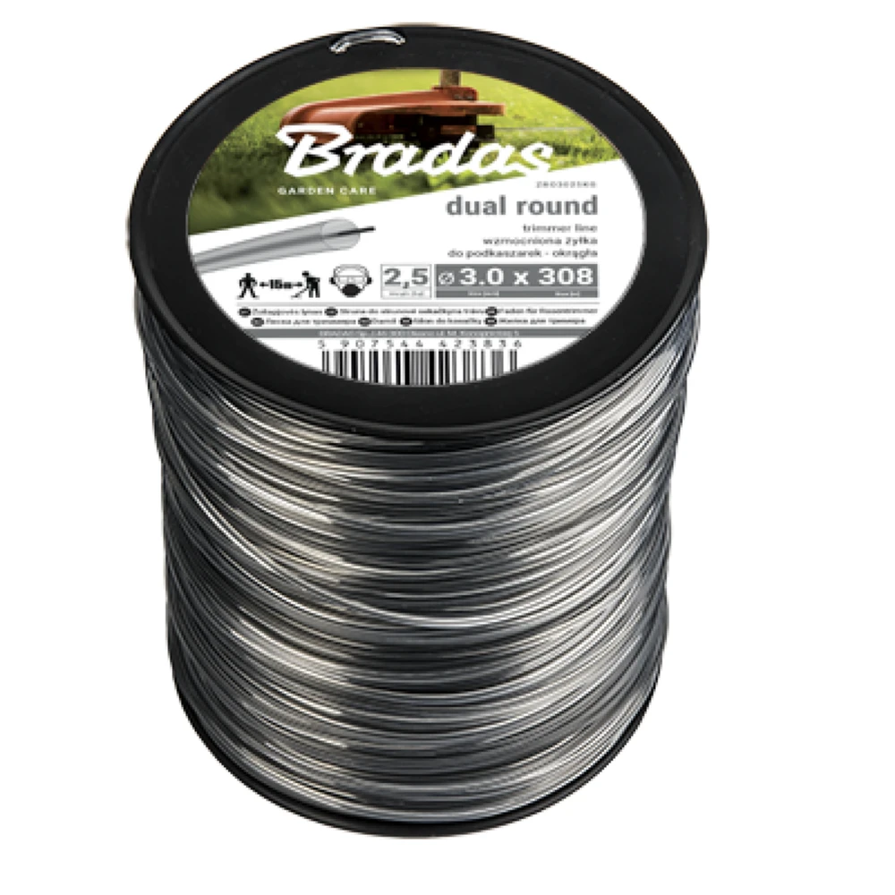 Trimerio valas Bradas RIPPER DUAL Round, 2,4mm x 481m (2,5kg)