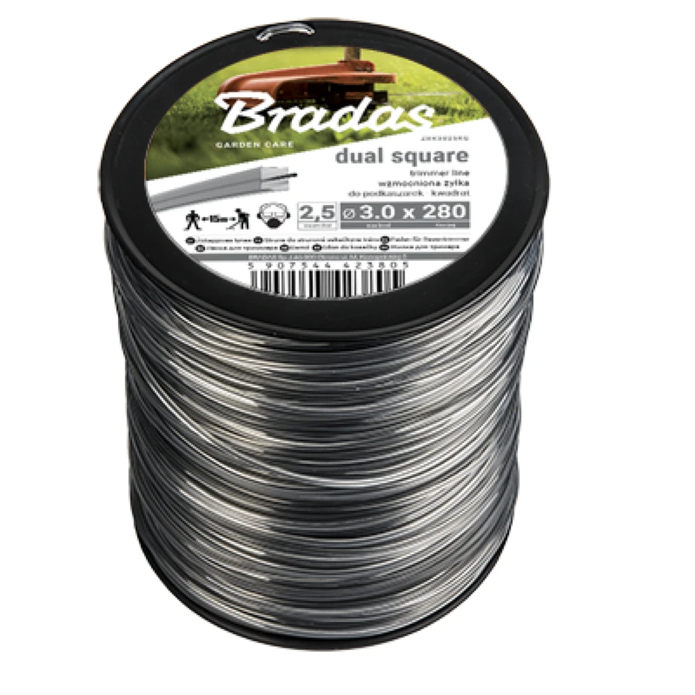 Trimerio valas Bradas RIPPER DUAL Square, 2,4mm x 437m (2,5kg)