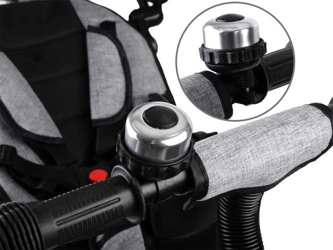 Triratukas su stogeliu Tiny Bike 3in1, pilkas