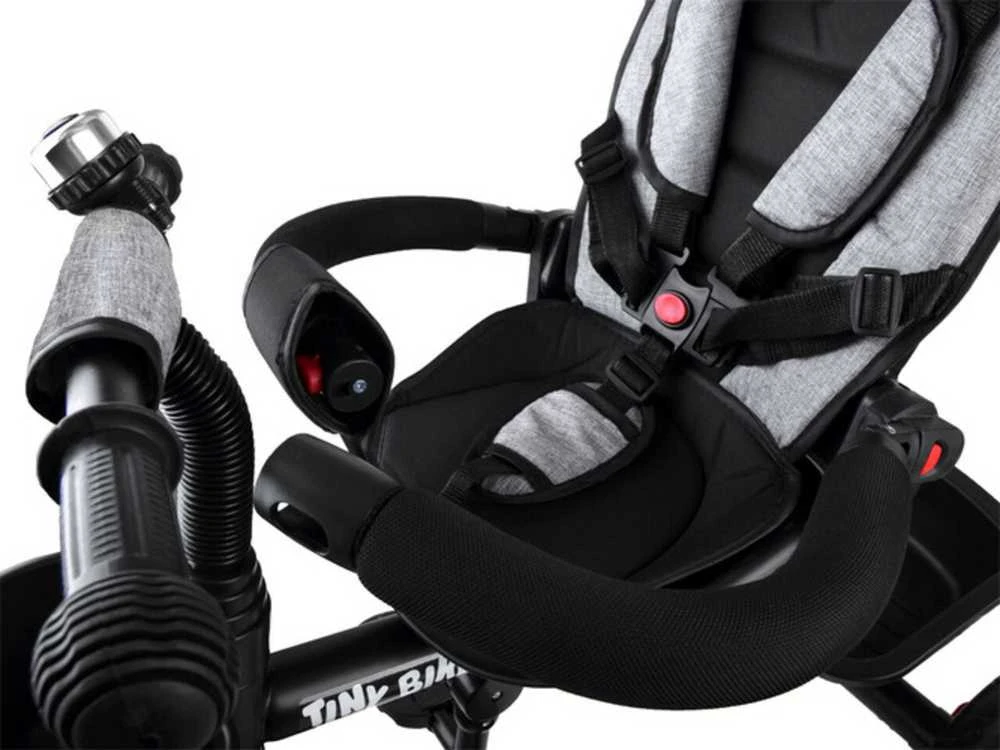 Triratukas su stogeliu Tiny Bike 3in1, pilkas