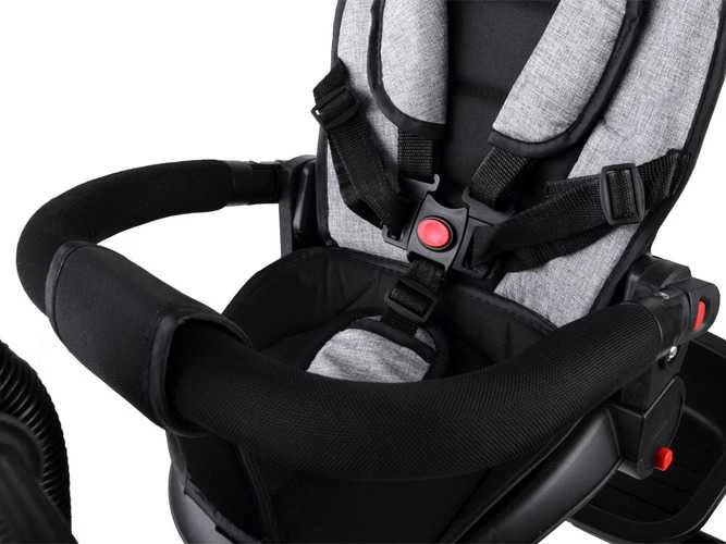 Triratukas su stogeliu Tiny Bike 3in1, pilkas
