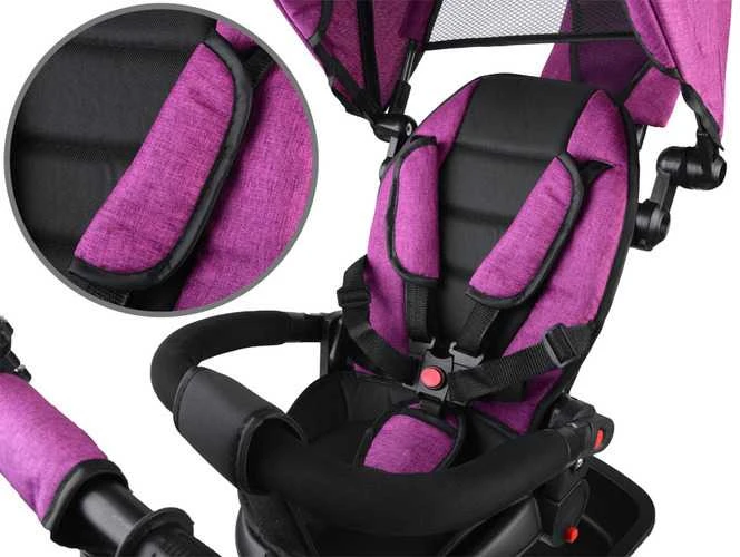 Triratukas su stogeliu Tiny Bike 3in1, rožinis