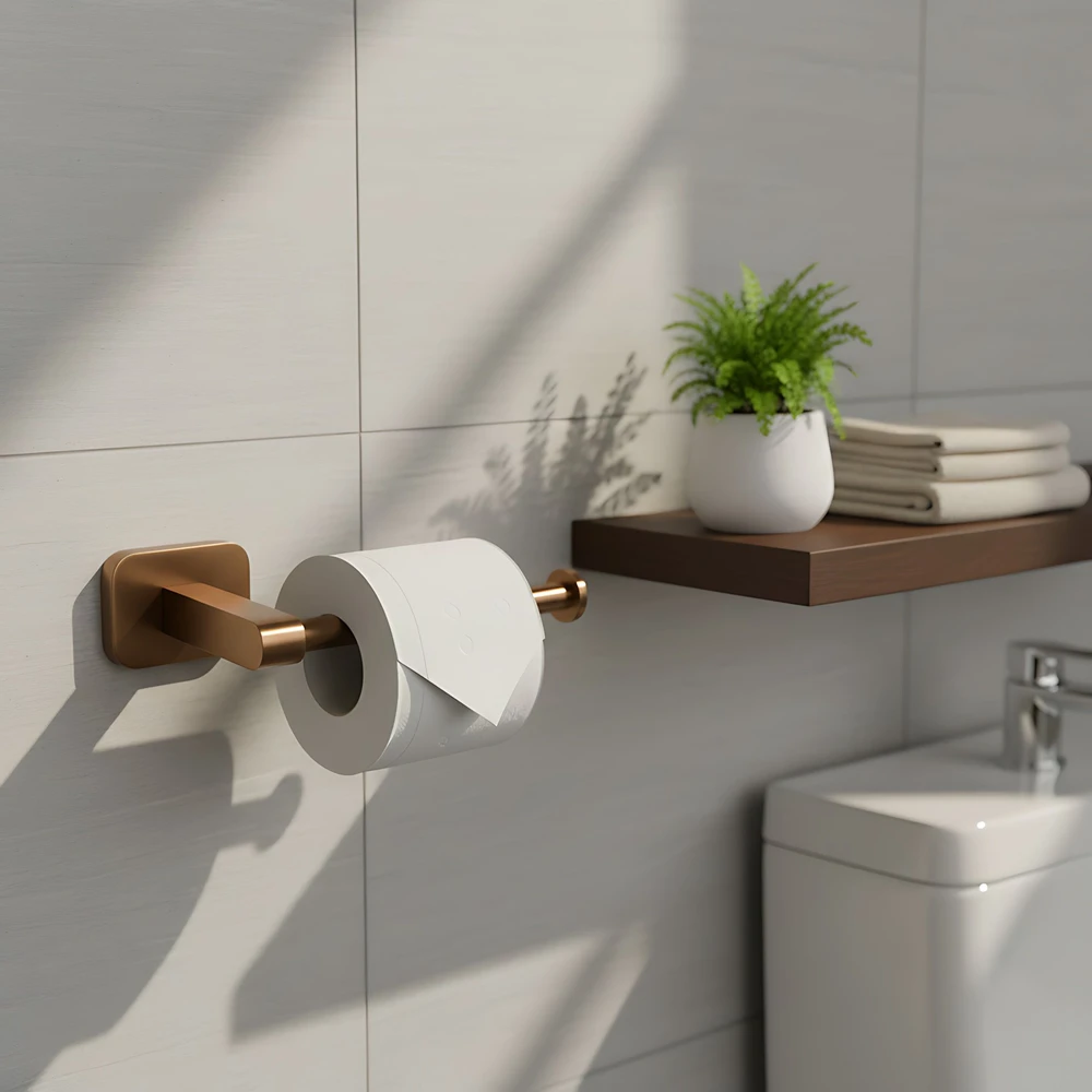 Tualetinio popieriaus laikiklis Rea Nico 5909, Brushed Copper