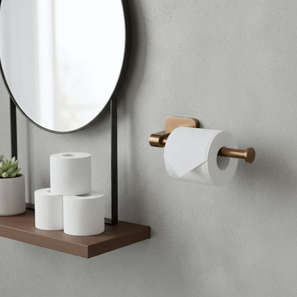 Tualetinio popieriaus laikiklis Rea Nico 5909, Brushed Copper
