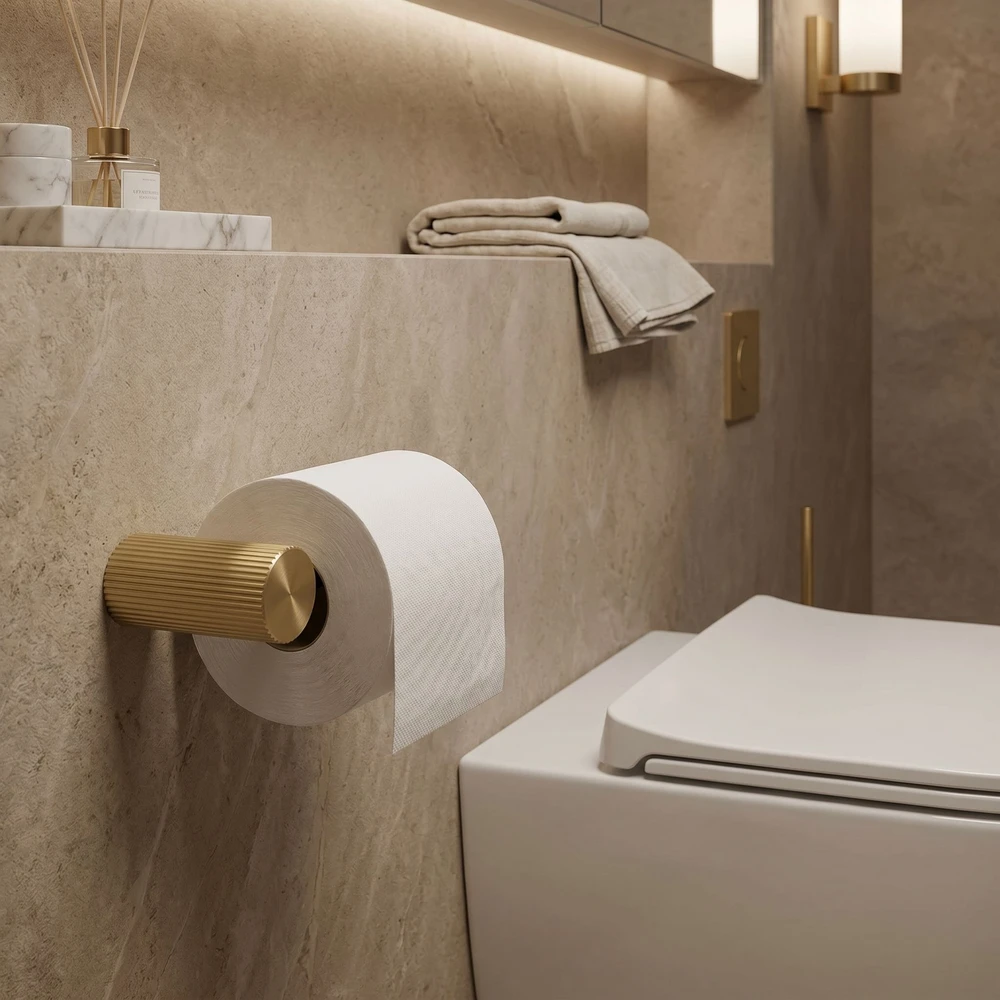 Tualetinio popieriaus laikiklis Rea Solo 64105, Brushed Gold