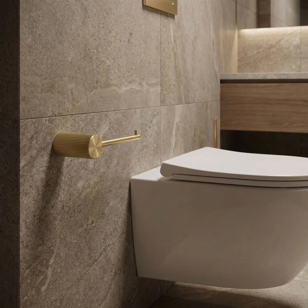 Tualetinio popieriaus laikiklis Rea Solo 64105, Brushed Gold