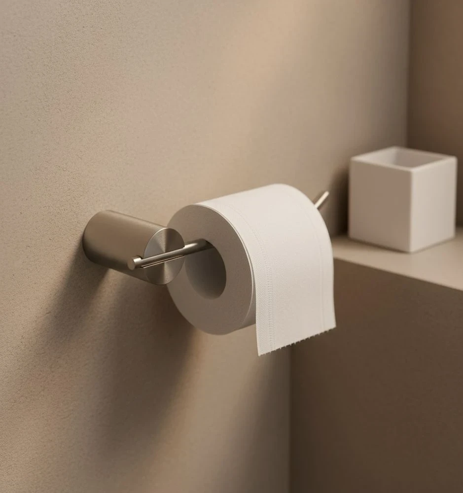 Tualetinio popieriaus laikiklis Rea Tomi 5809, Brushed Nickel