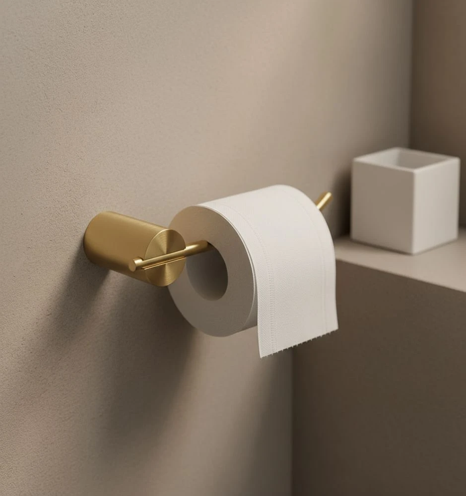 Tualetinio popieriaus laikiklis Rea Tomi 5809, Brushed Gold
