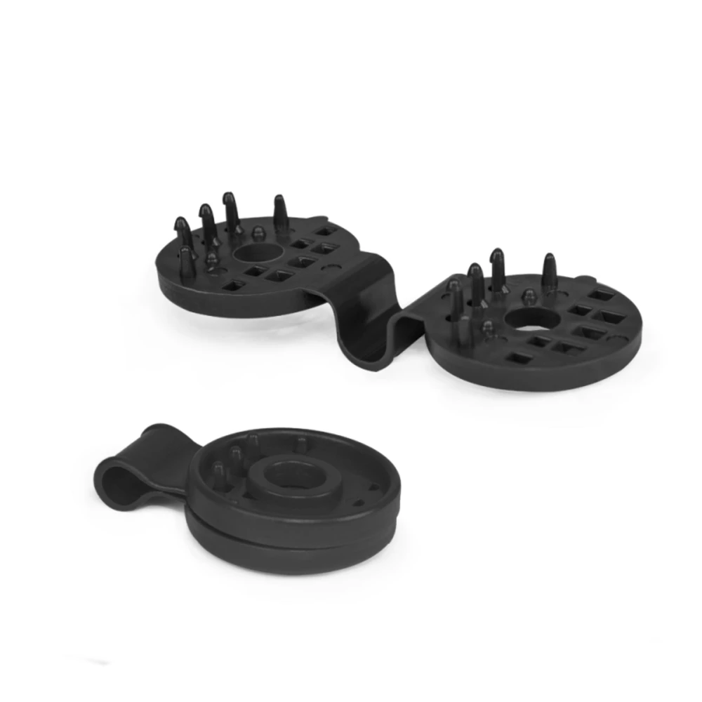 Tvirtinimo klipsai - spaustukai Bradas BUNGEE CORD CLIPS, 50 vnt., juodi