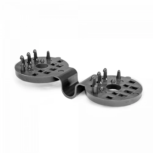 Tvirtinimo klipsai - spaustukai Bradas BUNGEE CORD CLIPS, 50 vnt., pilki