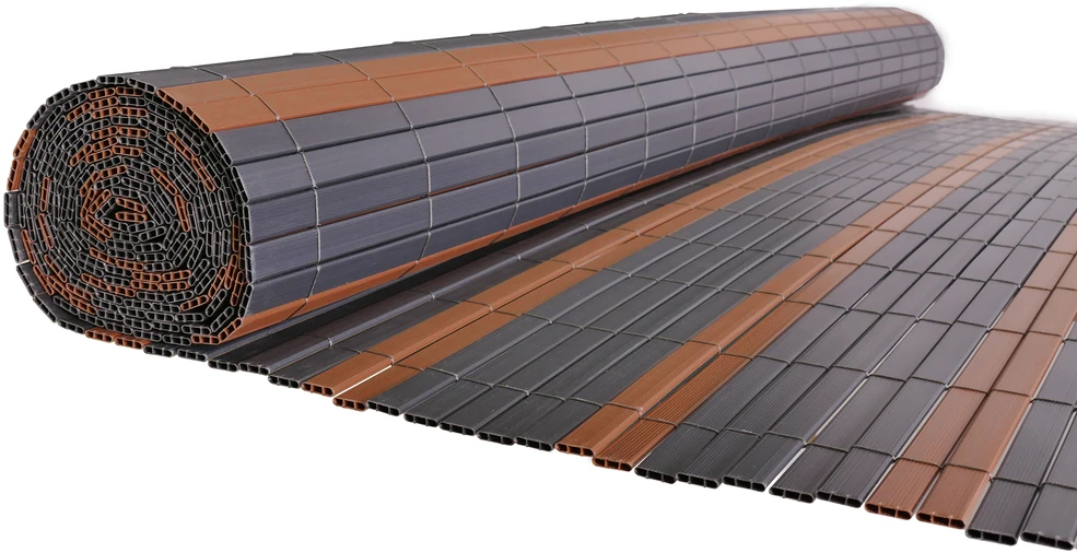 Tvoros / balkono uždanga PVC Regular, 150 x 500 cm, pilka/ruda