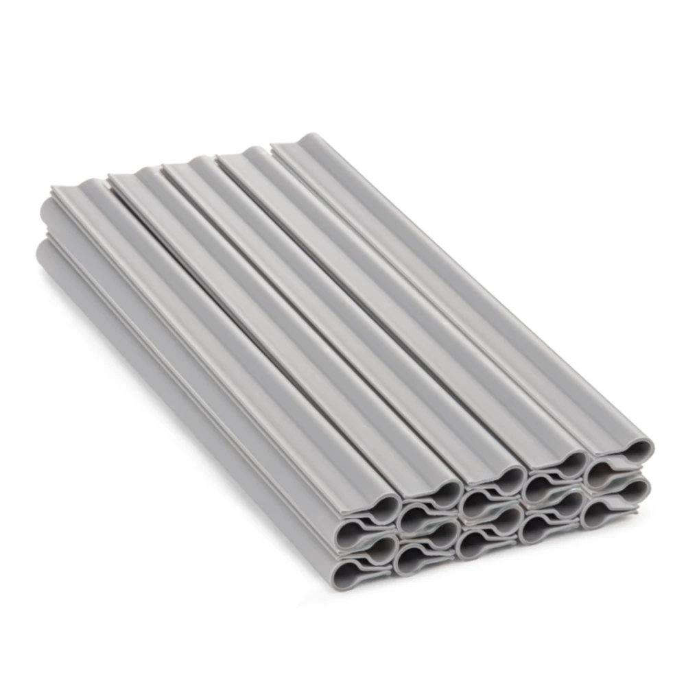 Tvoros juosta / tinklas Bradas, 19cm x 36m, 200g/m2, + 20 klipsų, šviesiai pilka
