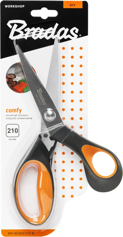 Universalios žirklės Bradas COMFY, 210 mm