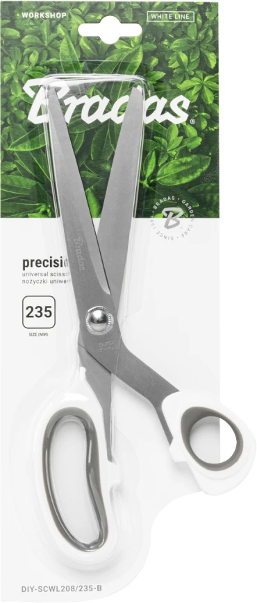 Universalios žirklės Bradas PRECISION Baltas LINE, 235 mm