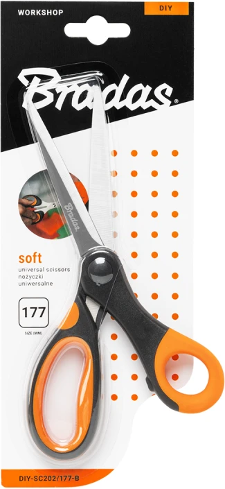 Universalios žirklės Bradas SOFT HOME & GARAGE, 177 mm