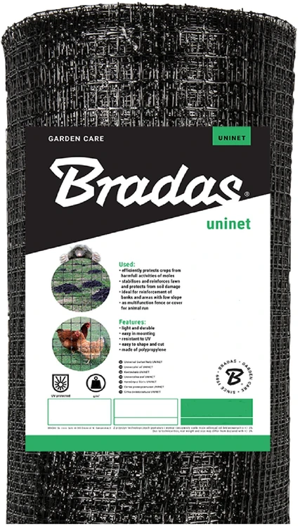 Universalus tinklas Bradas UNINET, 40 g/m2, 14x16 mm, 1,5x50 m